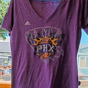 Adidas Purple Short Sleeve Tee with Embellished Logo